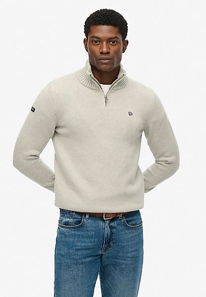 Superdry Half Zip Pullover Heavy Grau - Größe L günstig online kaufen
