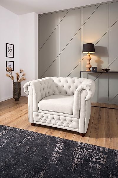 Home affaire Chesterfield-Sessel "New Castle Sessel", hochwertige Knopfheft günstig online kaufen