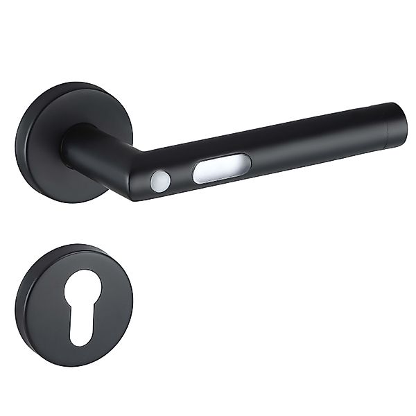 MeinTürgriff Drückergarnitur Orbit Schwarz LED Türgriff günstig online kaufen