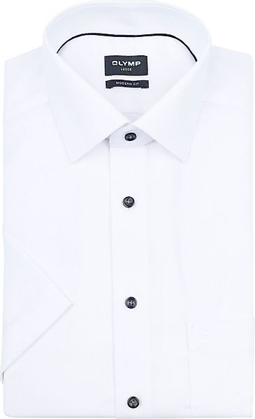 OLYMP Luxor Short Sleeve Hemd Structure Weiß - Größe 42 günstig online kaufen