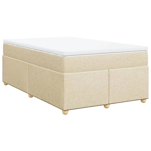 vidaXL Boxspringbett mit Matratze Creme 120x200 cm Stoff 3285371 günstig online kaufen