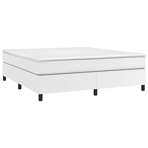 vidaXL Boxspringbett mit Matratze Weiß 180x200 cm Kunstleder 3144621 günstig online kaufen