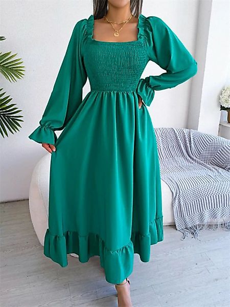 AFAZ New Trading UG Spitzenkleid Kleid Damen Langarm Elegant Hohe Taille Ei günstig online kaufen