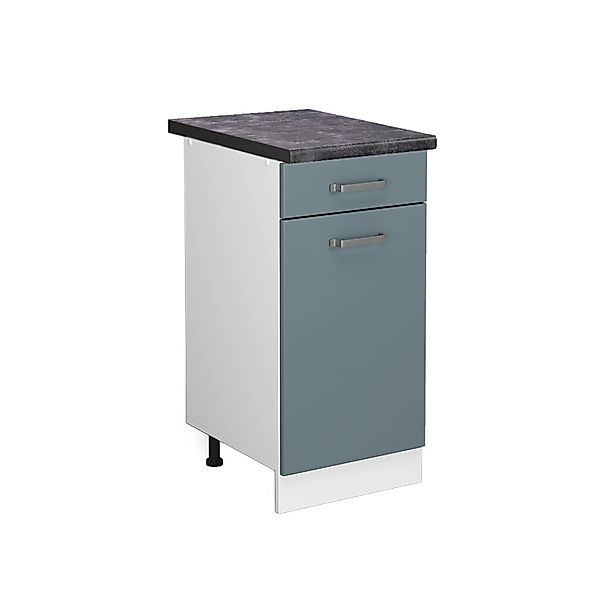 Vicco Küchenunterschrank R-Line Schubladenschrank für die Küche Blau-Grau/W günstig online kaufen