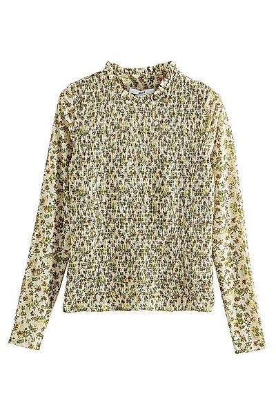 Next Langarmbluse Gesmoktes Langarmoberteil mit Mesh (1-tlg) günstig online kaufen