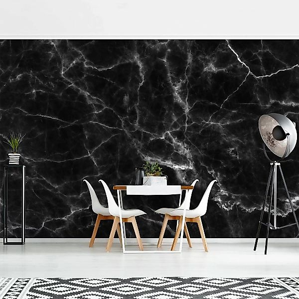 Bilderwelten Marmor Tapete Nero Carrara schwarz Gr. 384 x 255 günstig online kaufen
