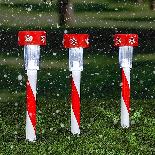Spetebo LED Gartenleuchte LED Solar Weihnachts-Gartenstecker günstig online kaufen