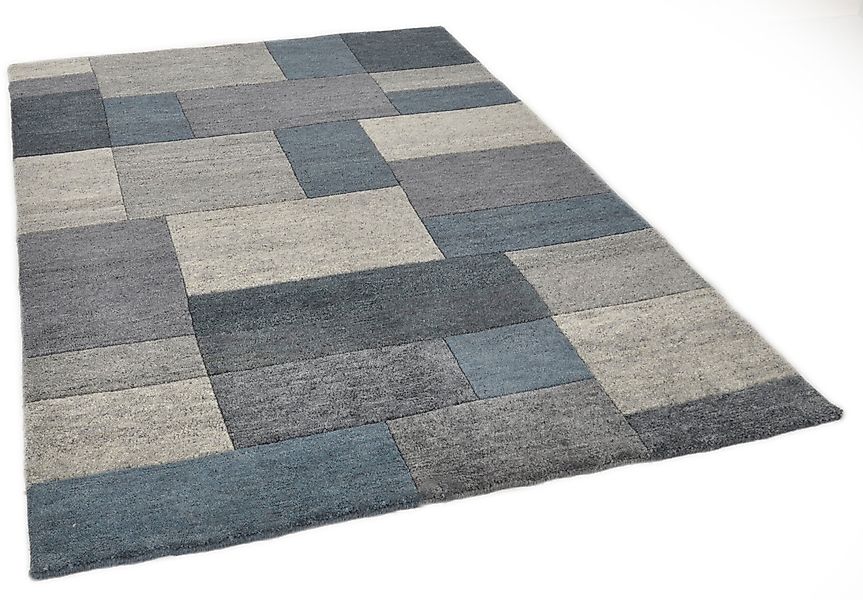 THEKO Wollteppich "Dalas - 7709" rechteckig 18 mm Höhe reine Wolle, handgek günstig online kaufen