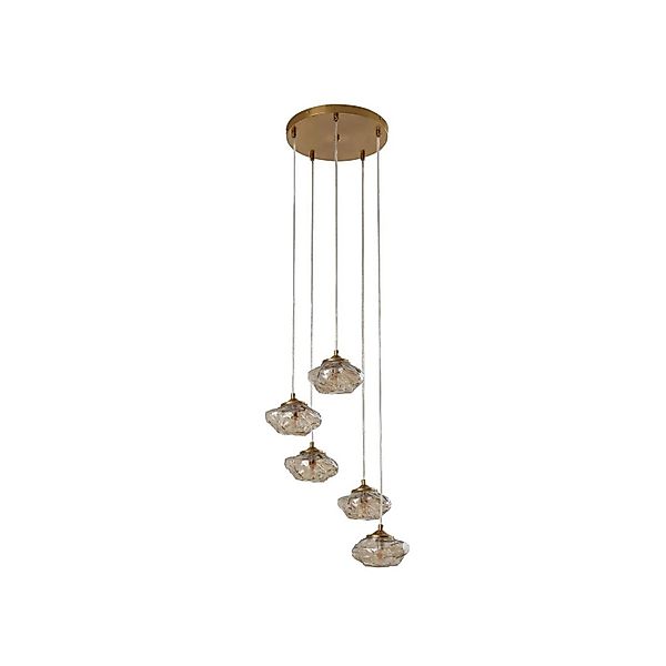 Lindby Pendelleuchte Piatra 10033057 Modern in Creme aus Glas 5-flammig G9 günstig online kaufen