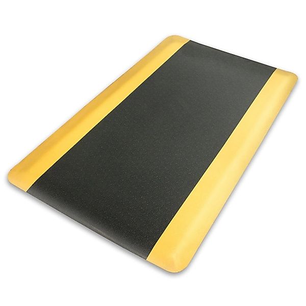 KARAT Anti-Ermüdungsmatte Soft-Tritt 90 x 100 cm Schwarz-Gelb günstig online kaufen