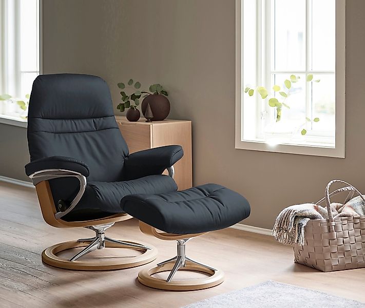Stressless Relaxsessel "Sunrise" Relaxsessel mit Hocker, mit Signature Base günstig online kaufen