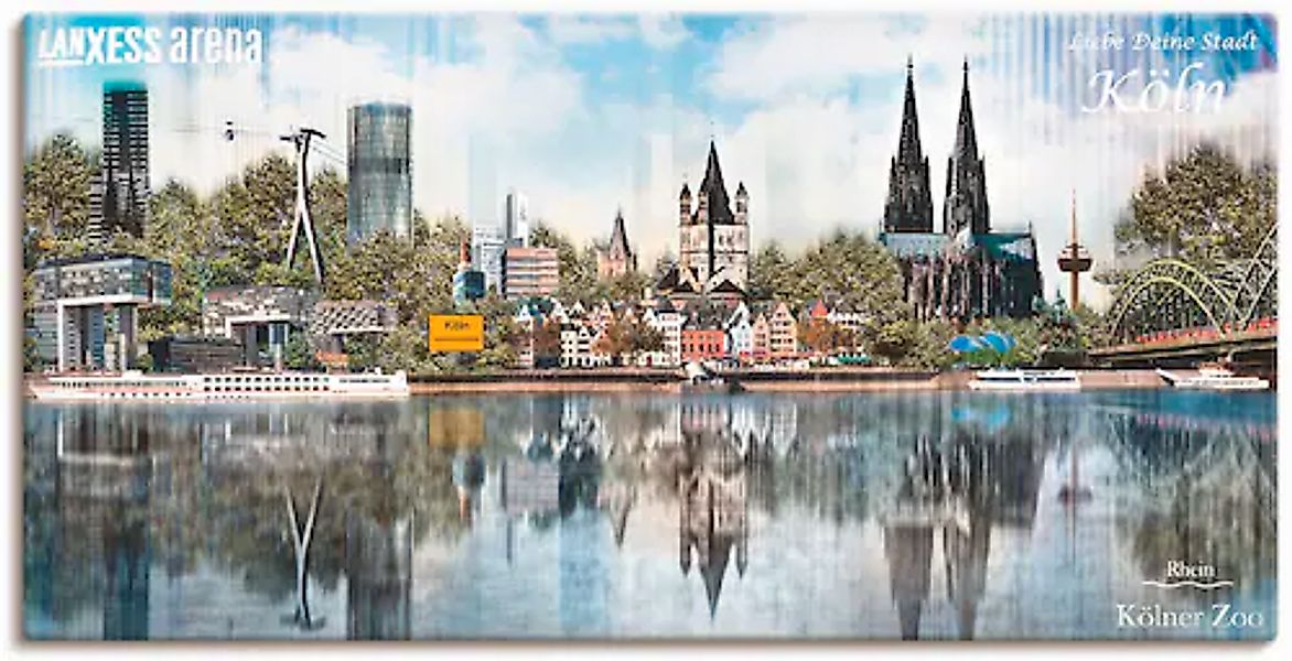 Artland Leinwandbild »Köln Skyline Abstrakte Collage 20« Deutschland 1 Stk. günstig online kaufen