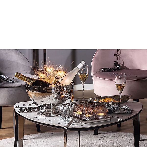 Fink Wein- und Sektkühler "Punchbowl NASSAU, mit feiner Hammerschlagstruktu günstig online kaufen