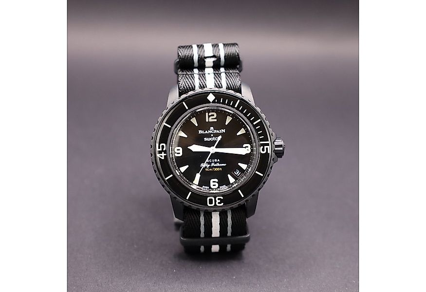 Swatch Automatikuhr Swatch x Blancpain Ocean of Storms Bioceramic Scuba Fif günstig online kaufen