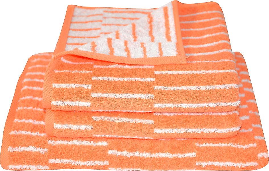 Dyckhoff Handtuch Set »New Coral Panels« Set 3 Stk. Walkfrottier 2 Handtüch günstig online kaufen