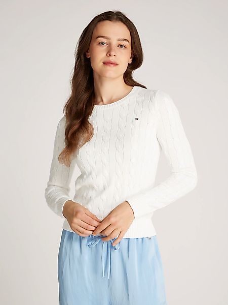Tommy Hilfiger Rundhalspullover CO CABLE VAR günstig online kaufen