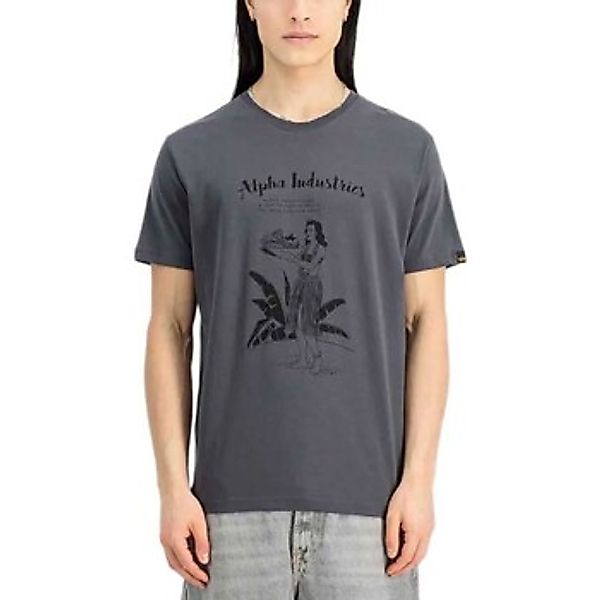 Alpha Industries  T-Shirts & Poloshirts Alpha Hawaii T-Shirt Grau günstig online kaufen