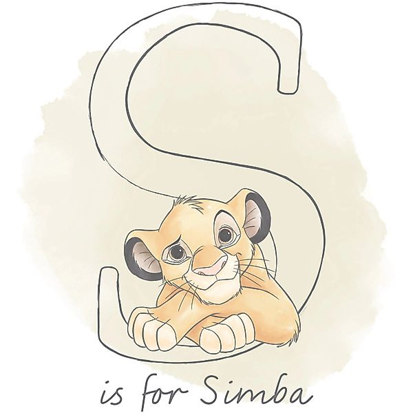 Komar Bild "S like Simba", Disney, (1 St.), Wandbild zur Dekoration im Kind günstig online kaufen
