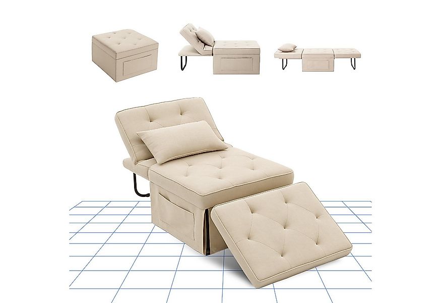FLEXISPOT Schlafsofa Relaxsessel mit Liegefunktion, Loungesessel, Ottoman, günstig online kaufen