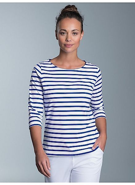 Trigema Longsleeve "TRIGEMA Dreiviertelarm Shirt mit Ringelmuster" 1 Stk. günstig online kaufen