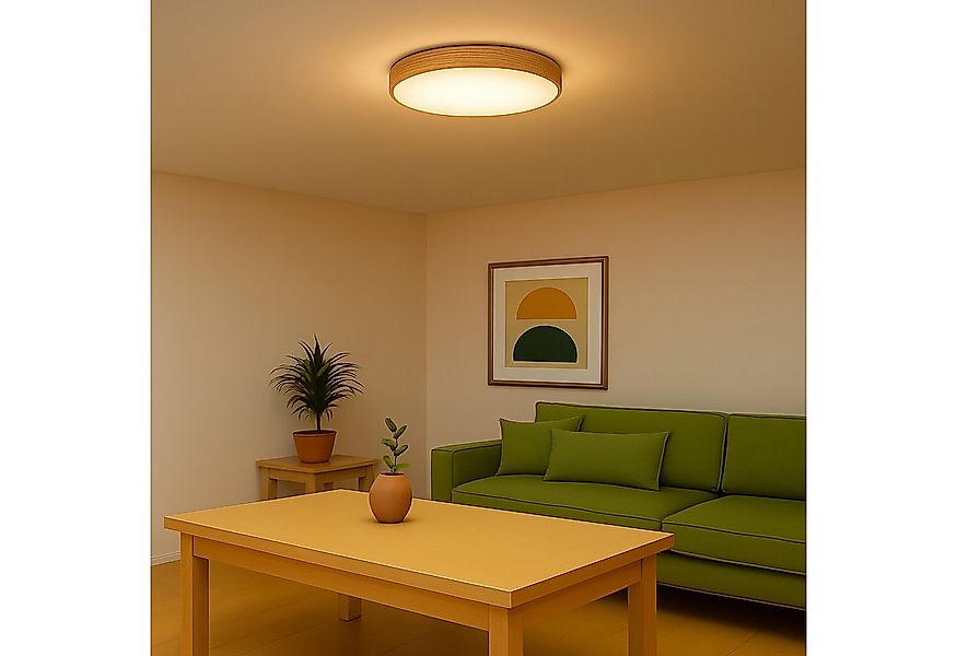 Brilliant LED Deckenleuchte Teranon, LED fest integriert, Warmweiß, Holzopt günstig online kaufen