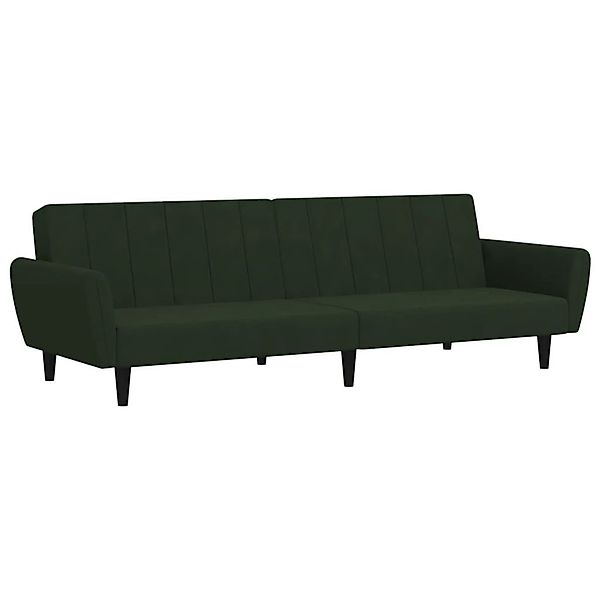 vidaXL Sofa Schlafsofa 2-Sitzer Dunkelgrün Samt günstig online kaufen