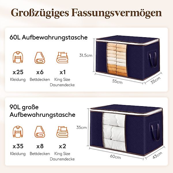 Lifewit Aufbewahrungsdose 6 x 90L Aufbewahrungstaschen, günstig online kaufen