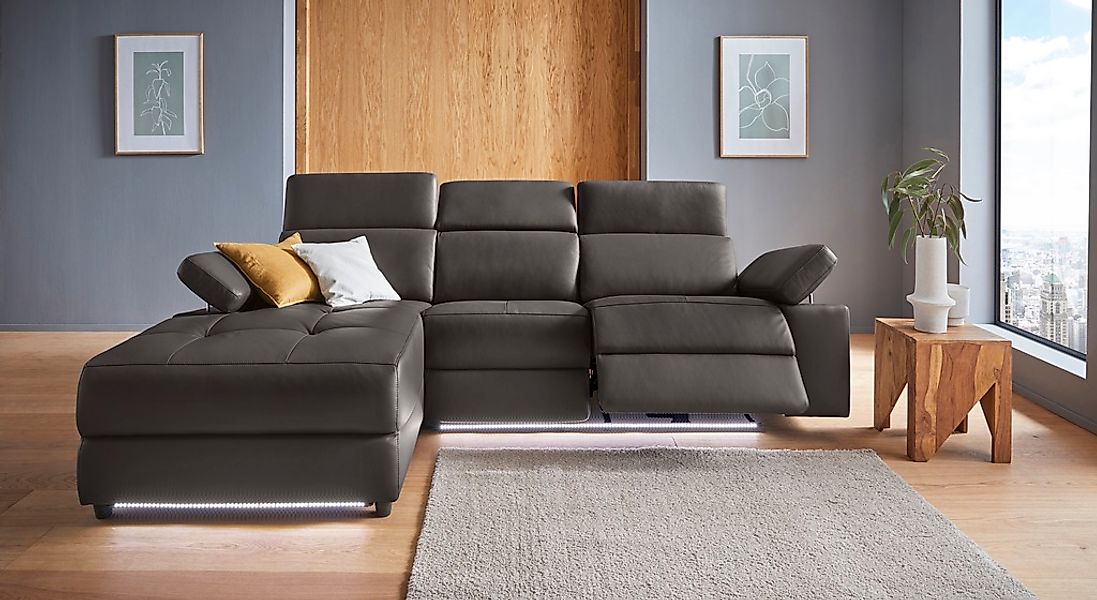 Places of Style Ecksofa »Kilado, L-Form,«, mit Relaxfunktion, verstellbarer günstig online kaufen