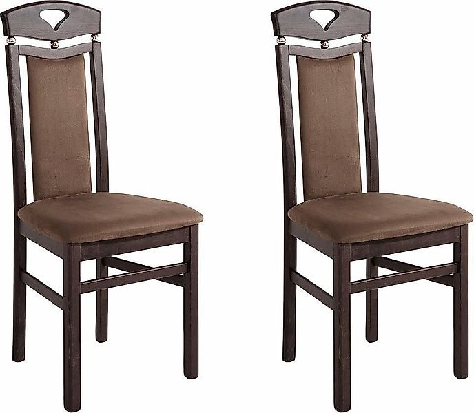 Home affaire Esszimmerstuhl Berta Küchenstuhl (Set, 2 St), Bezug in Microfa günstig online kaufen
