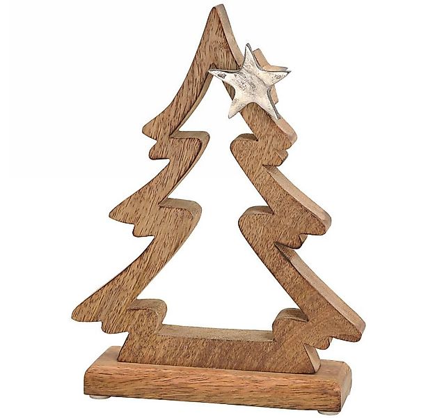 matches21 HOME & HOBBY Dekofigur Weihnachtsdeko Baum Holz Figur 2 Größen (1 günstig online kaufen