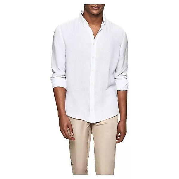 Hackett Garment Dye Linen Bs Langarm Hemd 2XL Optic White günstig online kaufen