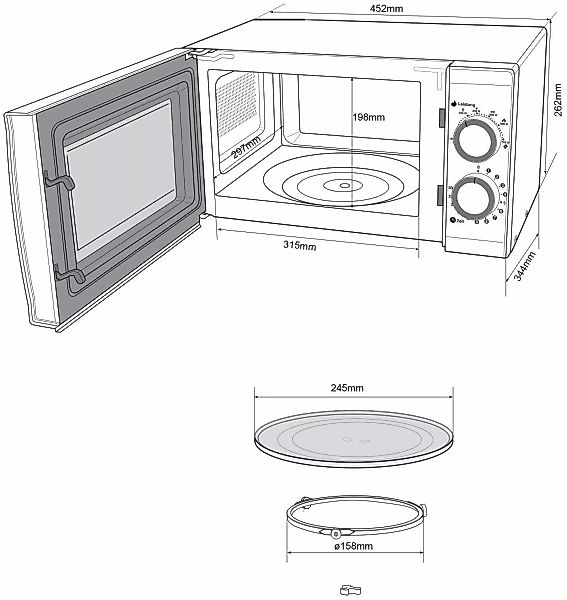 Hanseatic Mikrowelle »76409986«, Mikrowelle, 700 W, Auftaufunktion, 6 Leist günstig online kaufen