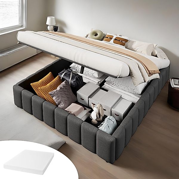 OKWISH Polsterbett Funktionsbett,Kinderbett,Jugendbett,Gästebett (Polsterbe günstig online kaufen