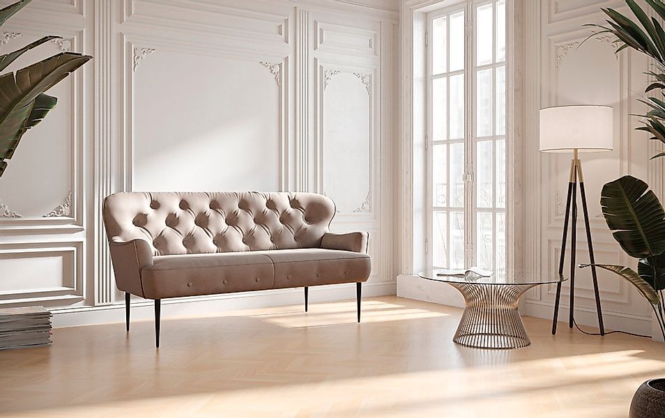 Home affaire 2,5-Sitzer "Amber" mit Knopfheftung,in verschieden Stoffarten günstig online kaufen