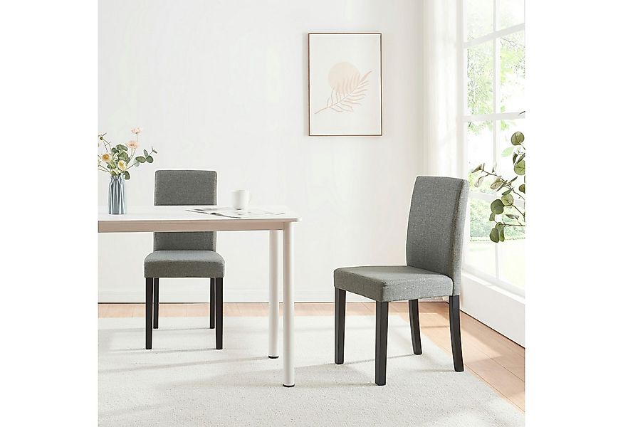 en.casa Esszimmerstuhl (Set, 6 St), »Hamburg« Polsterstuhl Textil Holzbeine günstig online kaufen