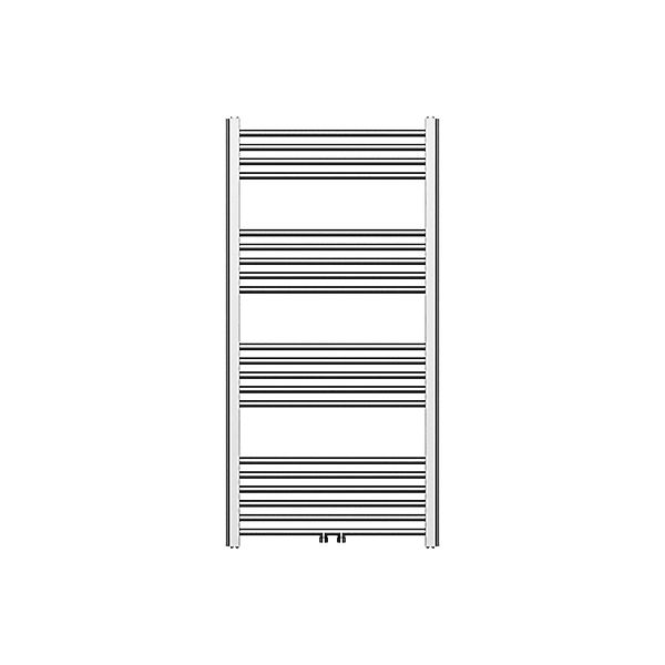 Belvit Handtuchheizkörper Edelstahl Gebürstet 1200x600mm 414 Watt LinksRech günstig online kaufen