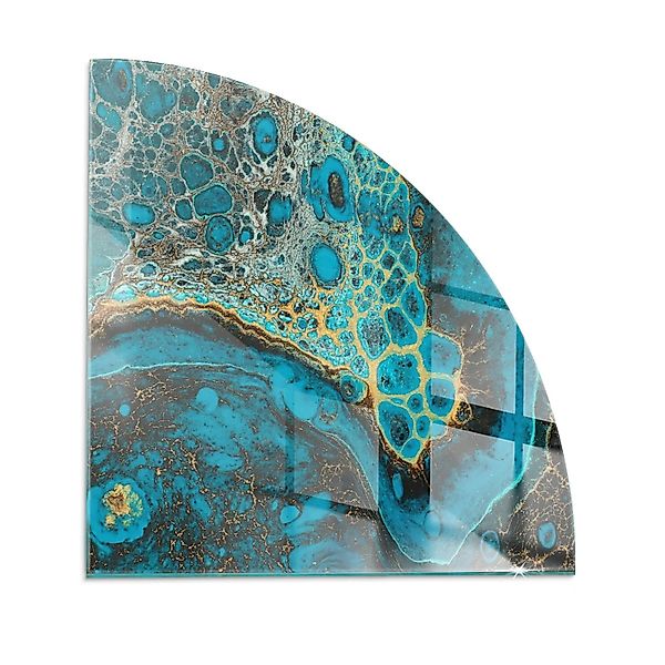 Tulup Glasplatte für Kamin Abstraktes Organisches Muster Kamin Glasplatte Q günstig online kaufen