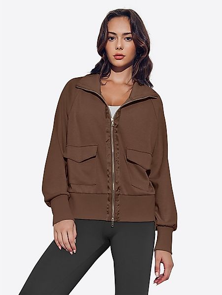 Imily Bela Sweatjacke Damen Langärmliges Lockeres Freizeit-Sweatshirt (Pack günstig online kaufen