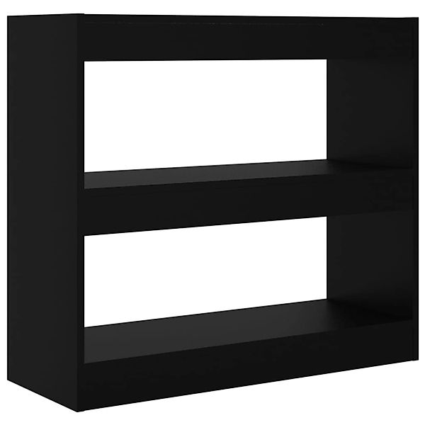 vidaXL Bücherregal Bücherregal/Raumteiler Schwarz 80x30x72 cm, günstig online kaufen