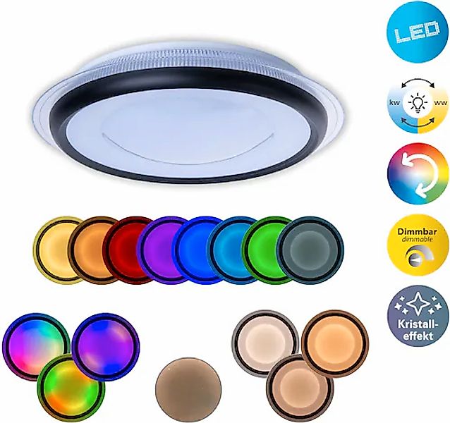 näve LED Deckenleuchte »Canna«, 1 flammig, inkl.CCT- / RGB Farbwechsler, In günstig online kaufen