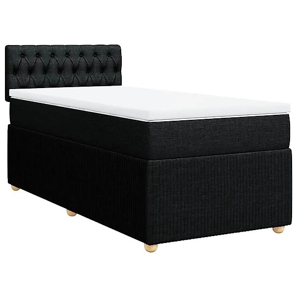 vidaXL Boxspringbett mit Matratze Schwarz 100x200 cm Stoff 3287376 günstig online kaufen