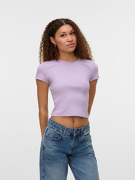 Vero Moda Kurzarmshirt VMCHLOE SS SHORT TOP JRS NOOS Baumwollmischung günstig online kaufen