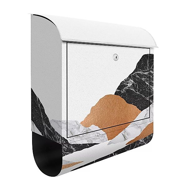 Briefkasten Abstrakt Landschaft in Marmor und Kupfer II günstig online kaufen