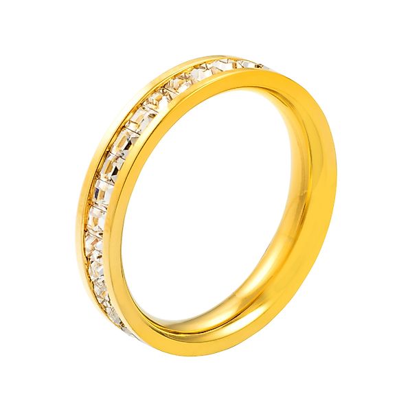 meditoys Fingerring Damen-Edelstahlring · Goldfarben mit günstig online kaufen