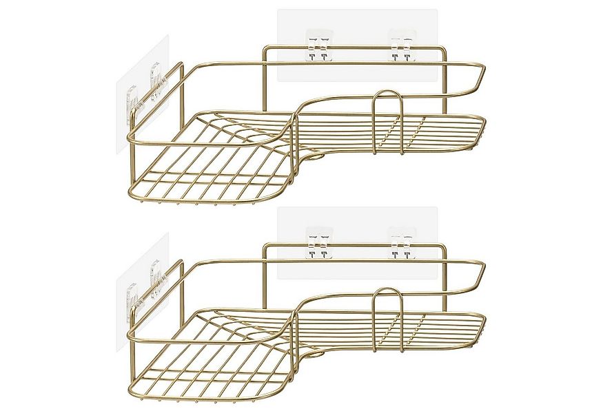 Navaris Duschablage 2x Duschablage ohne Bohren - Bad Duschregal Eckregal 2e günstig online kaufen