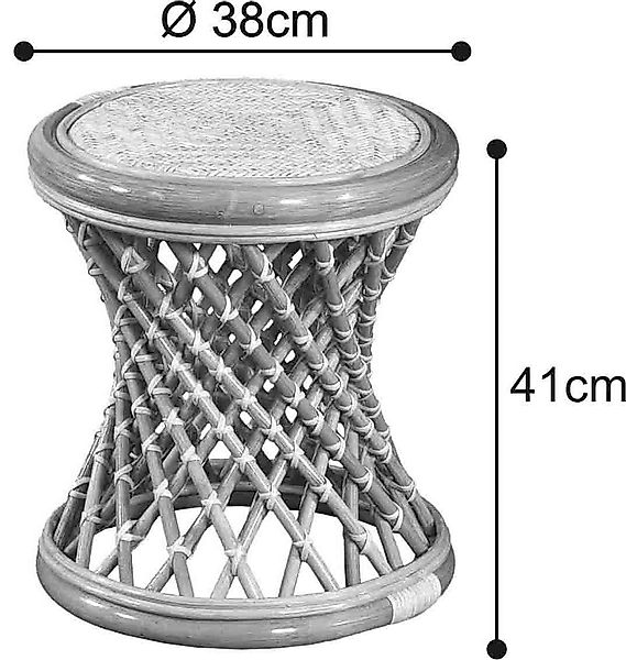 Krines Home Fußhocker Rattan Hocker Sitzhocker günstig online kaufen