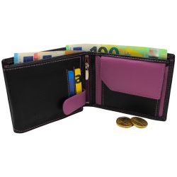L&B Geldbörse Nappaleder Bi-Color Portemonnaie, mit günstig online kaufen