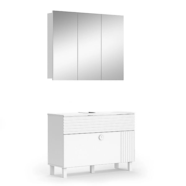 Vicco Badmöbel-Set Sola, Weiß, 2 Teile, (2-St., 2er Set) günstig online kaufen