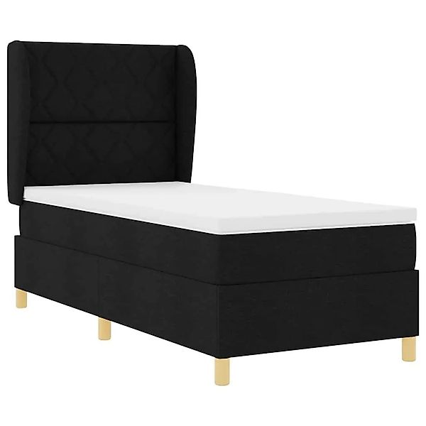 vidaXL Boxspringbett mit Matratze 90x190 cm Schwarz 3340804 günstig online kaufen