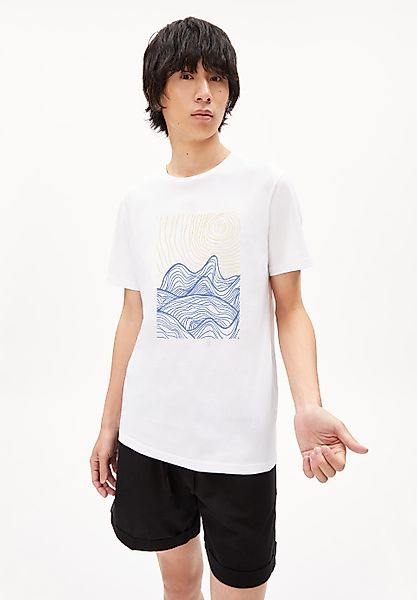 T-Shirt JAAMES LINES in white von ARMEDANGELS günstig online kaufen